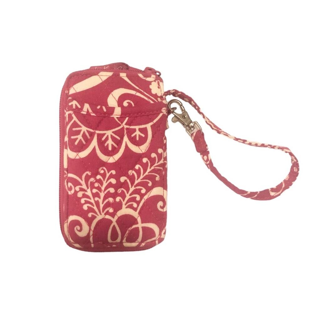 Vera Bradley Pink Twirly Bird Wristlet Wallet Phone Pouch